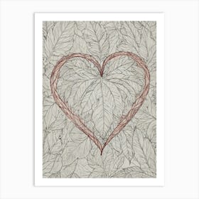 Heart Of Leaves 5 Art Print