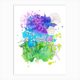 bohemian watercolor Art Print