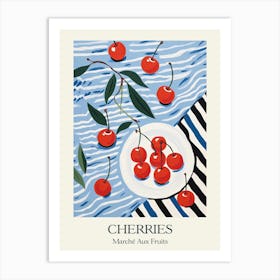 Marche Aux Fruits Cherries Fruit Summer Illustration 2 Art Print