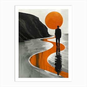 Sunset On The Beach Art Print