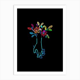 Hand Bouquet Art Print