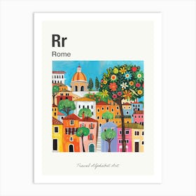 Kids Travel Alphabet  Rome 1 Art Print