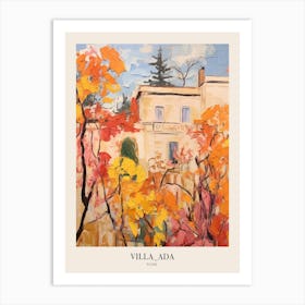 Autumn City Park Painting Villa Ada Rome Poster Art Print