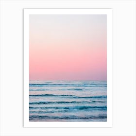 Anjuna Beach, Goa, India Pink Photography 1 Art Print