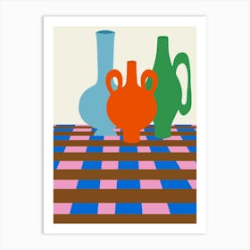 Colorful Vases Art Print