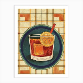Old Fashioned Tiled Background 2 Art Print