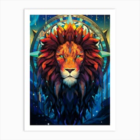 Lion Dreamcatcher Art Print