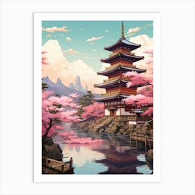 Japan Pixel Art 3 Art Print