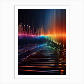 Abstract Light Rays Art Print