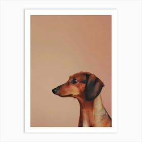 Dachshund Portrait.Generated AI. Art Print 1 Affiche