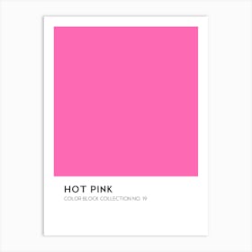 Hot Pink Color Block Collection Wall Art Print