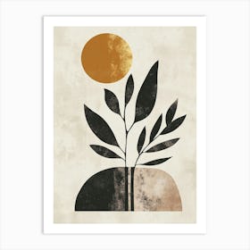 Sun And A Tree Art Print