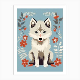 Baby Animal Illustration  Wolf 5 Art Print