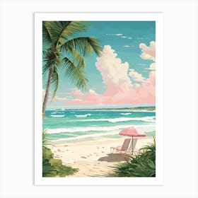 A Canvas Painting Of Tulum Beach, Riviera Maya Mexico 3 Art Print