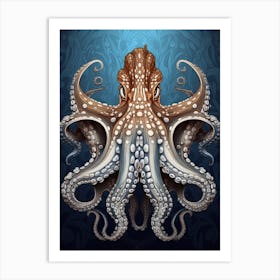 Mimic Octopus Illustration 5 Art Print