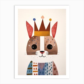 Little Bobcat 2 Wearing A Crown Art Print