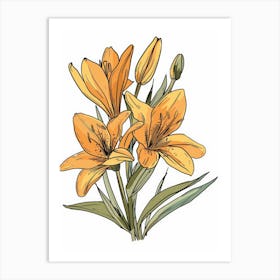 Orange Lilies 1 Art Print