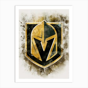 Vegas Golden Knights Watercolor Art Print