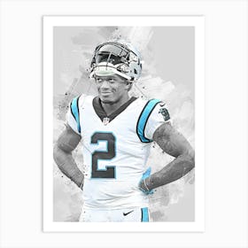 D.J. Moore Carolina Panthers Art Print