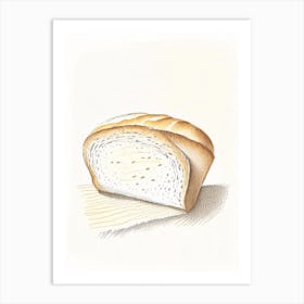 White Bread Bakery Product Quentin Blake Illustration Art Print