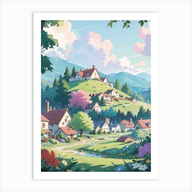 Beautiful Village Art Print