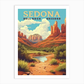 Vintage Sedona Arizona Travel Poster Art Print