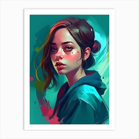 Portrait Of A Girl Art Print