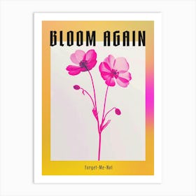 Hot Pink Forget Me Not 1 Poster Art Print