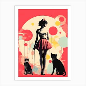 Cat Lady Art Print