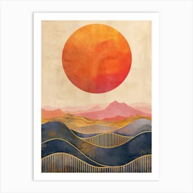 Sunset In The Mountains 15 Art Print