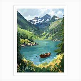 Lake In The Mountains 5 Art Print