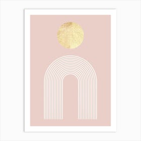 Geometry on pink background 6 Art Print