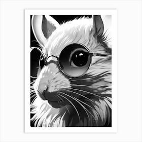 Rat with Glasses Art Print