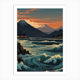 Japanese Sunset Art Print