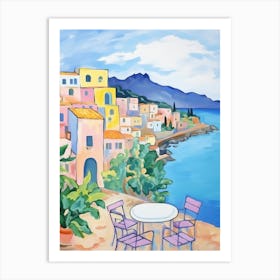 Cefalu, Italy Colourful View 2 Art Print