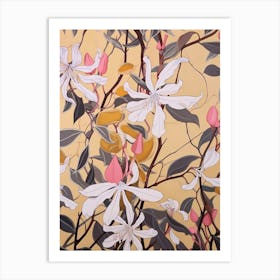 Honeysuckle 1 Flower Painting Art Print