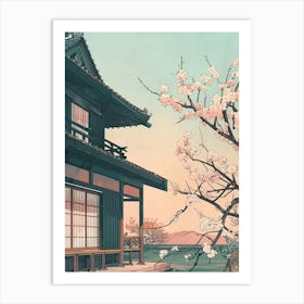 Toyama Japan 1 Retro Illustration Art Print