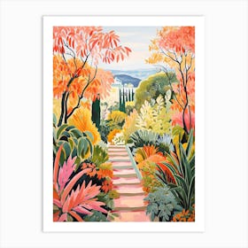 Giardini Botanici Villa Taranto, Italy In Autumn Fall Illustration 0 Art Print