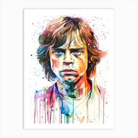 Luke Skywalker Watercolor Art Print