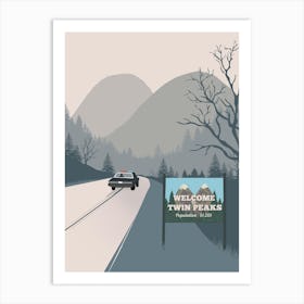 Welcome To Twin Peaks Art Print