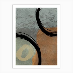 Abstract Circles With Texture 1 Art Print