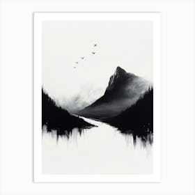 Black And White Landscape 1 Art Print