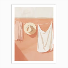 Hat And Clothes Art Print