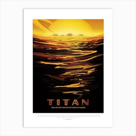 Titan Nasa Space Travel Poster Art Print