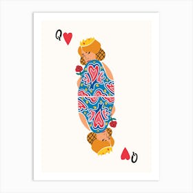 Queen of Hearts Playing Card Poster Art Print