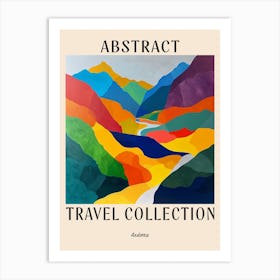 Abstract Travel Collection Poster Andorra 2 Art Print