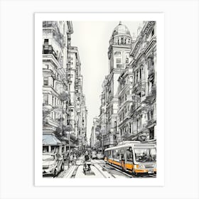 Lisbon Street Art Print