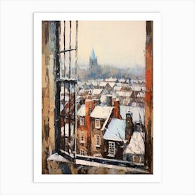 Winter Cityscape Quebec City Canada 1 Art Print