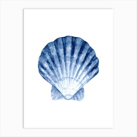 Blue Seashell 2 Art Print