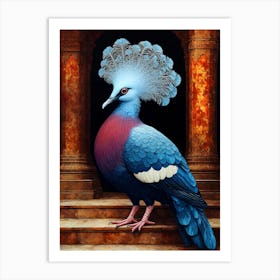 Blue Pigeon Poster